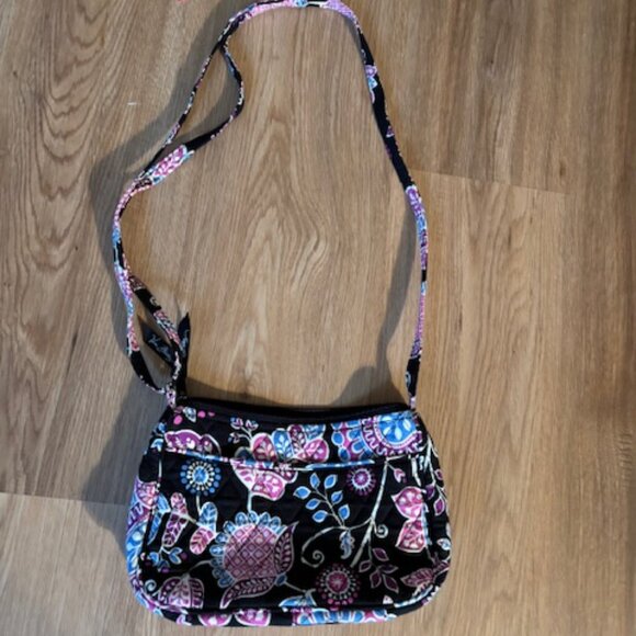 Vera Bradley Blue Purple Retired Alpine Floral Small Crossbody Bag EUC - Picture 5 of 7